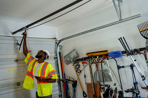 Professional Garage Door technician working in Mendota Heights, MN